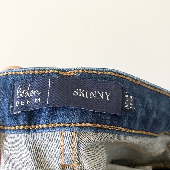 Boden Blue Dark‎ Wash Skinny Jeans 10 R T0366 - Picture 2 of 4